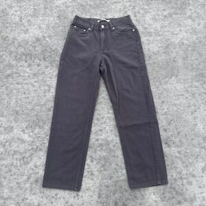 Vtg Tommy Hilfiger Vintage High Waisted Straight Leg Jeans Charcoal Gray 4 9/00